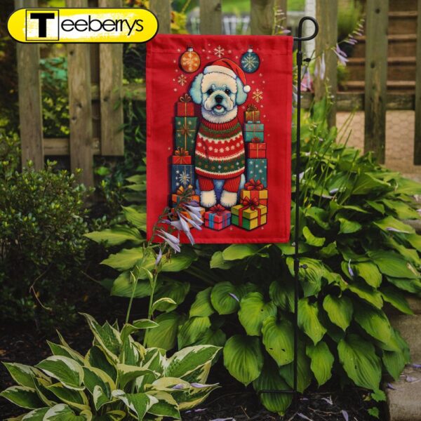 Bichon Frise Holiday Christmas Garden Flag