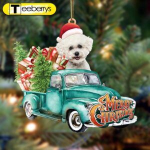 Bichon Frise-Green Truck Hanging Christmas…