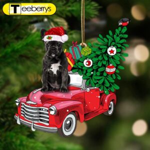 Black French Bulldog-Pine Truck Hanging…