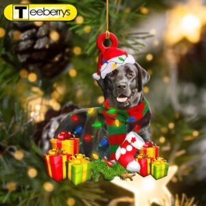 Black Labrador Christmas Shape Christmas…