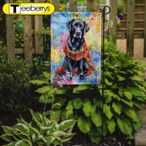 Black Labrador Retriever Christmas Garden…