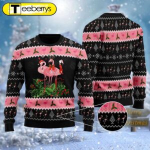 Black Pink Flamingo Jingle Bell…