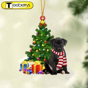 Black Pitbull-Christmas Star Hanging Christmas…