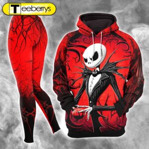 Black Red Nightmare Gothic Combo Hoodie and Leggings Gift Xmas