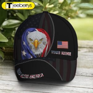 Bless America Eagle With Flag…