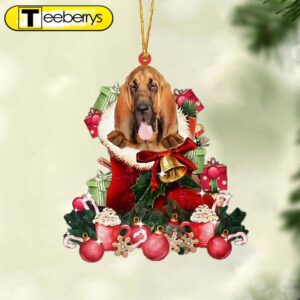 Bloodhound Red Boot Hanging Christmas…