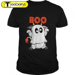 Boo Funny Ghost Cow Pumpkin…