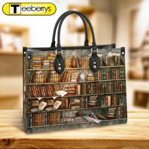 Book Bookshelf Leather Bag –…