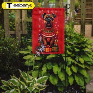 Border Terrier Holiday Christmas Garden…