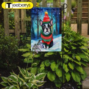 Boston Terrier Christmas Garden Flag,…