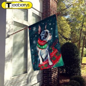 Boston Terrier Christmas House Flag,…