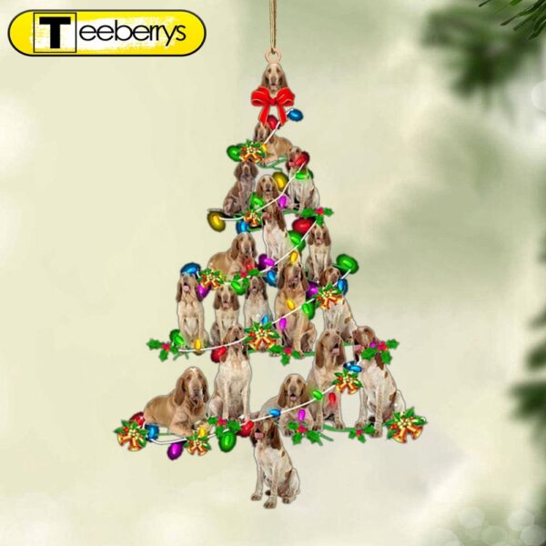 Bracco Italiano-Christmas Tree Lights-Two Sided Christmas Plastic Hanging Ornament