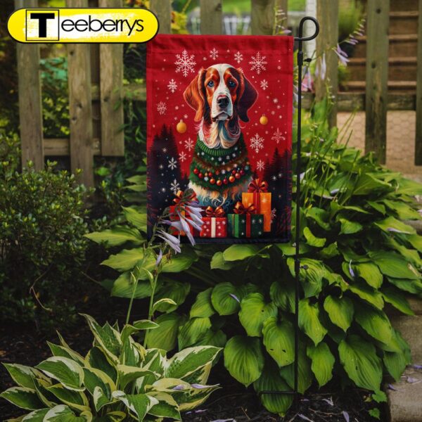 Brittany Spaniel Holiday Christmas Garden Flag