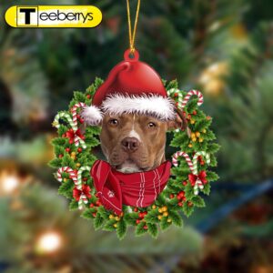 Brown American Staffordshire Terrier-Xmas Bandana…