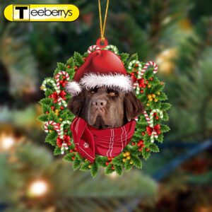 Brown Newfoundland-Xmas Bandana Hanging Christmas…