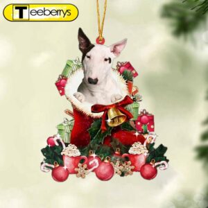 Bull Terrier Red Boot Hanging…