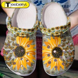 Butterflies In Sunflower Garden Clogs…