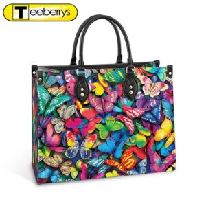 Butterfly Multicolor Pattern Style Leather…