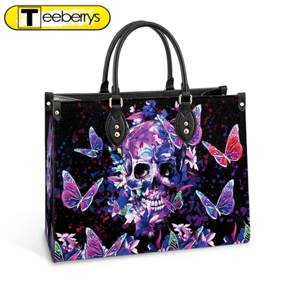 Butterfly Skull Beautiful Leather Bag – Women’s Pu Leather Bag