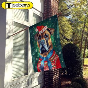 Cane Corso Christmas House Flag