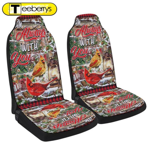 Cardinal Christmas I Am Always With You Seat Cover Cars