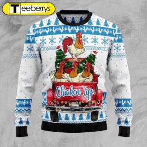 Chicken Life Ugly Christmas Sweater