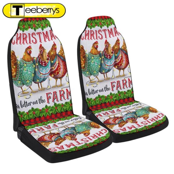 Chickens Christmas Is Better On The Farm Seat Cover Cars