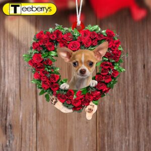 Chihuahua-Heart Wreath Two Sides Christmas…