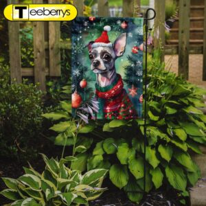 Chinese Crested Christmas Garden Flag