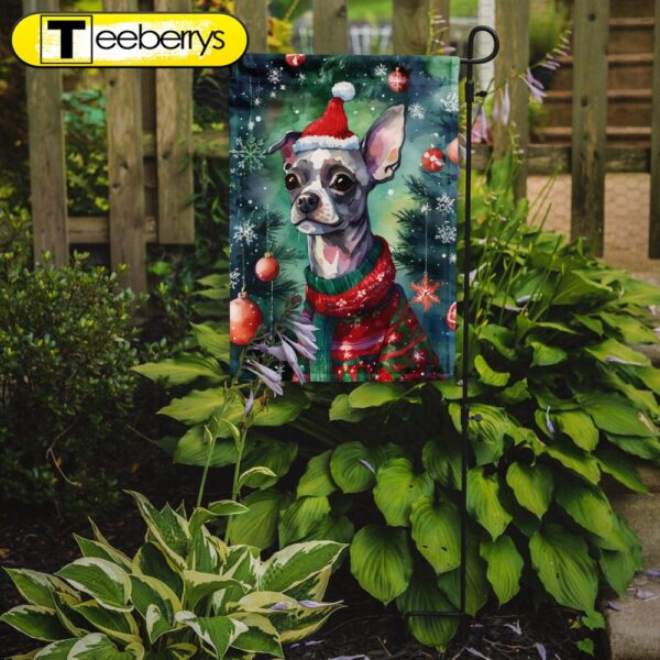 Chinese Crested Christmas Garden Flag