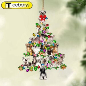 Chinese Crested Dog-Christmas Tree Lights-Two…