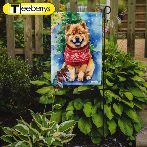 Chow Chow Christmas Garden Flag