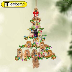 Chow Chow-Christmas Tree Lights-Two Sided…