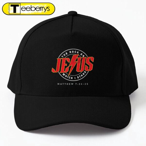 Christian Jesus Rock Band Matthew 7_24, Retro Vintage Cap