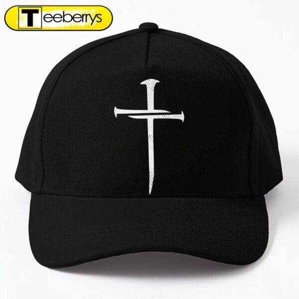 Christian Nail Cross Faith Distressed Religious Men Women Cap