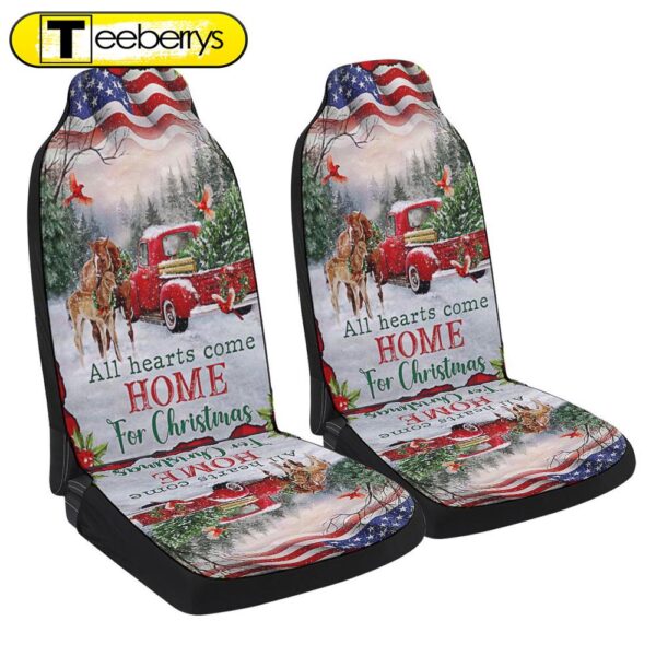 Christmas All Hearts Come Home Seat Cover Cars