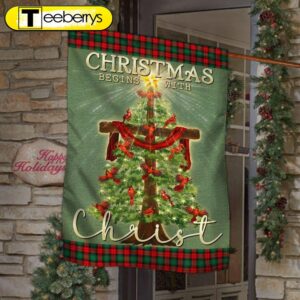 Christmas Begins With Christ Flag…