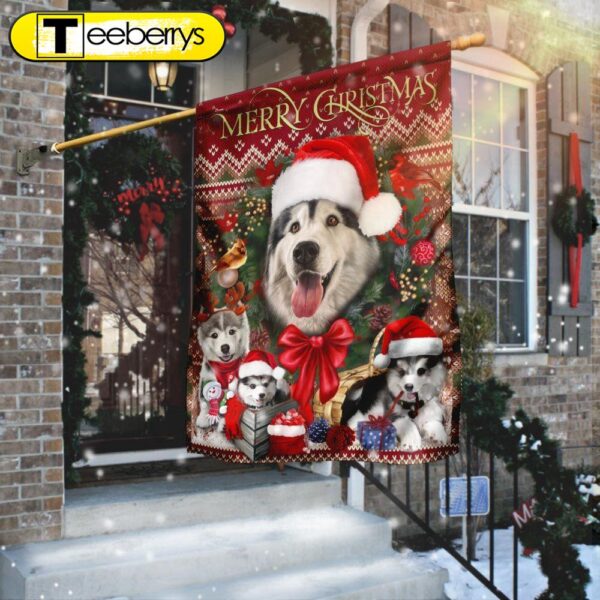 Christmas Begins With Husky Flag – Christmas Flag