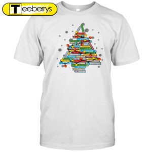 Christmas Books Tree Teacher Shirt