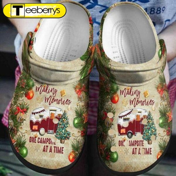 Christmas Camper Van Camping 3 Personalized Gift For Lover Rubber Clog Shoes Comfy Footwear