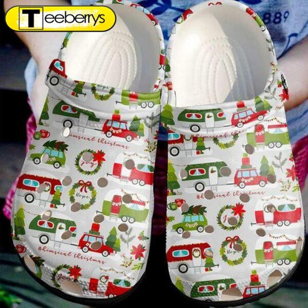 Christmas Camping Personalized 5 Gift For Lover Rubber Clog Shoes Comfy Footwear