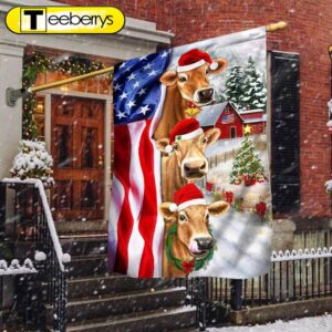 Christmas Cattle Cow American Flag