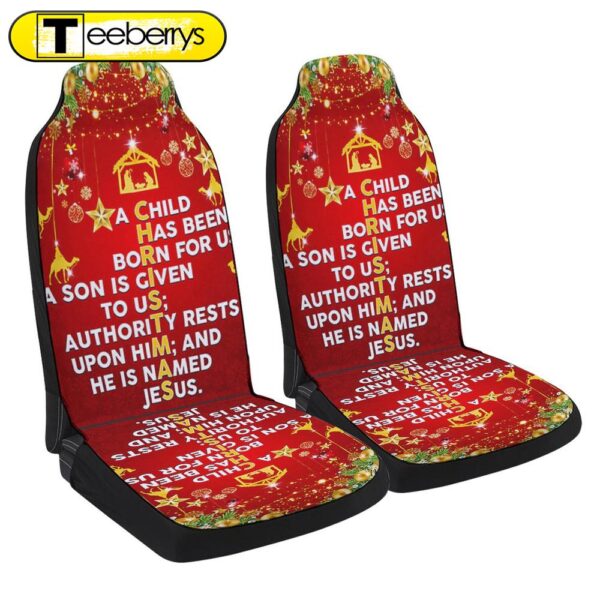 Christmas Christ Jesus He Is Named Jesus Seat Cover Cars