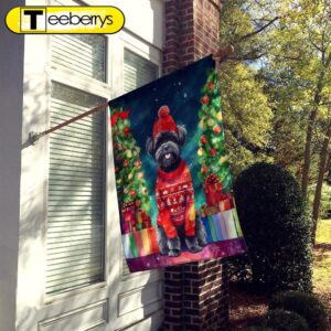 Christmas Flag, Affenpinscher Christmas House…