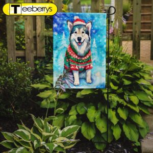 Christmas Flag, Alaskan Malamute Christmas…