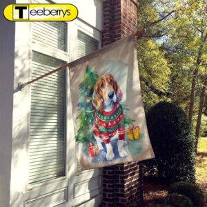 Christmas Flag, Basset Hound Christmas…