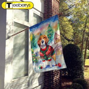 Christmas Flag, Beagle Christmas House…