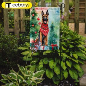 Christmas Flag, Belgian Malinois Christmas…