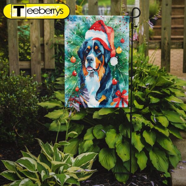 Christmas Flag, Bernese Mountain Dog Christmas Garden Flag