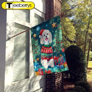 Christmas Flag, Bichon Frise Christmas…